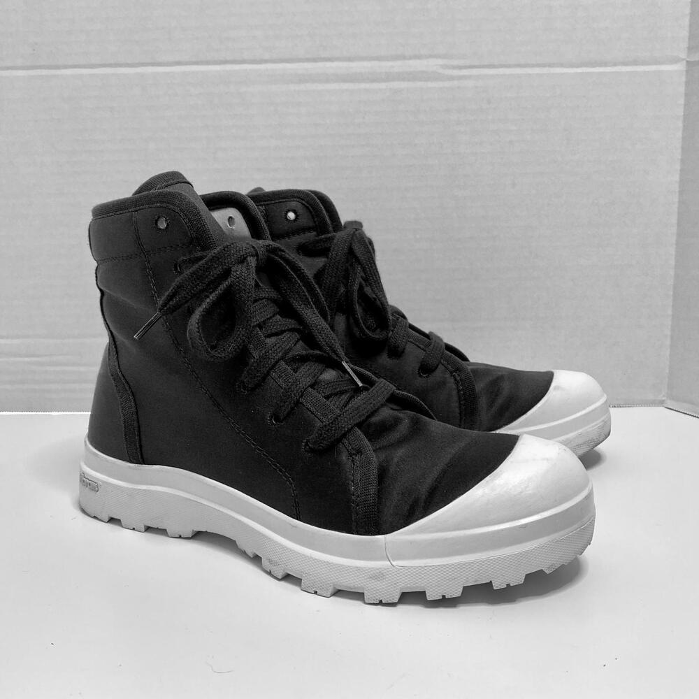 Pedro Garcia Satin High-Top Sneakers Womens 9.5 Edgy Grunge Streetwear